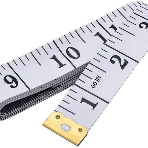 2-Pack 120 Inches//300cm Soft Tape Measure 1yellow and 1white Pocket Measuring Tape for Sewing Tailor Cloth Body Measuremen
